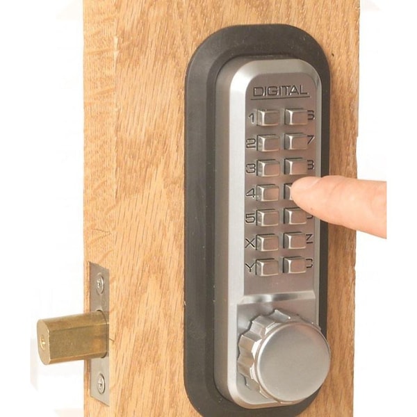 2210KO - Mechanical Keypad Keyless Deadbolt Lock - Single Combination w/ Key Override - Whi